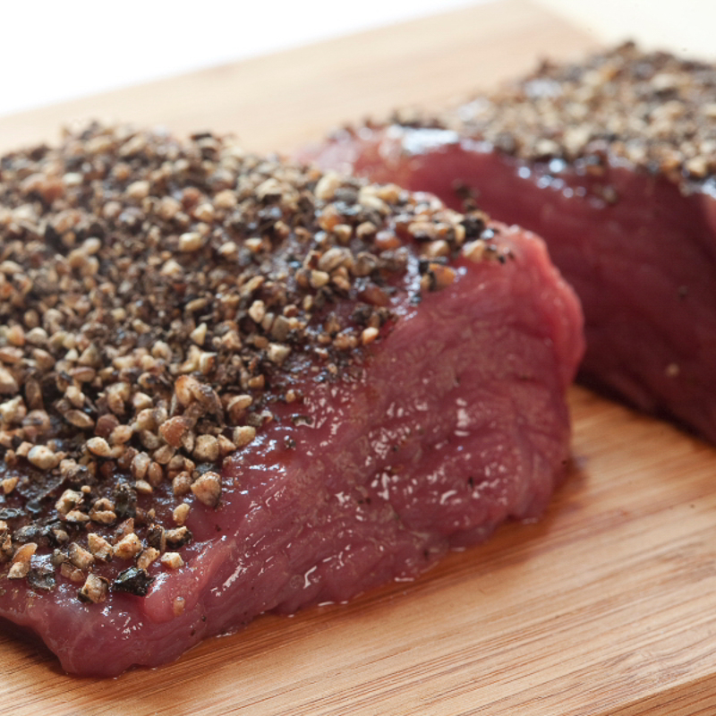 [PEPPER_CRUSTED_URUGUAIAN_TENDERLOIN_FILET_MIGNON] Pepper Crusted Uruguaian Tenderloin, Filet Mignon
