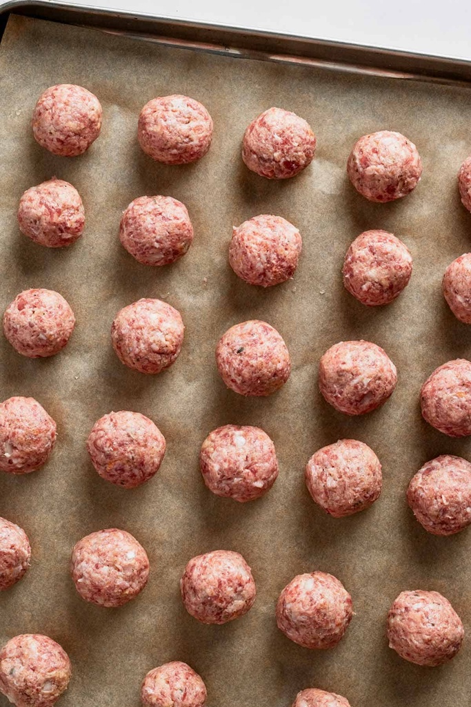 Raw Italian Meat Balls